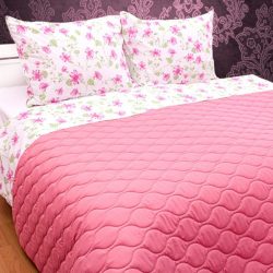 Přehoz na postel růžový