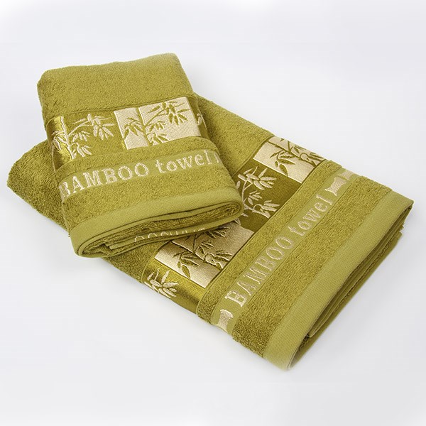 Bambusový ručník Gold zelený